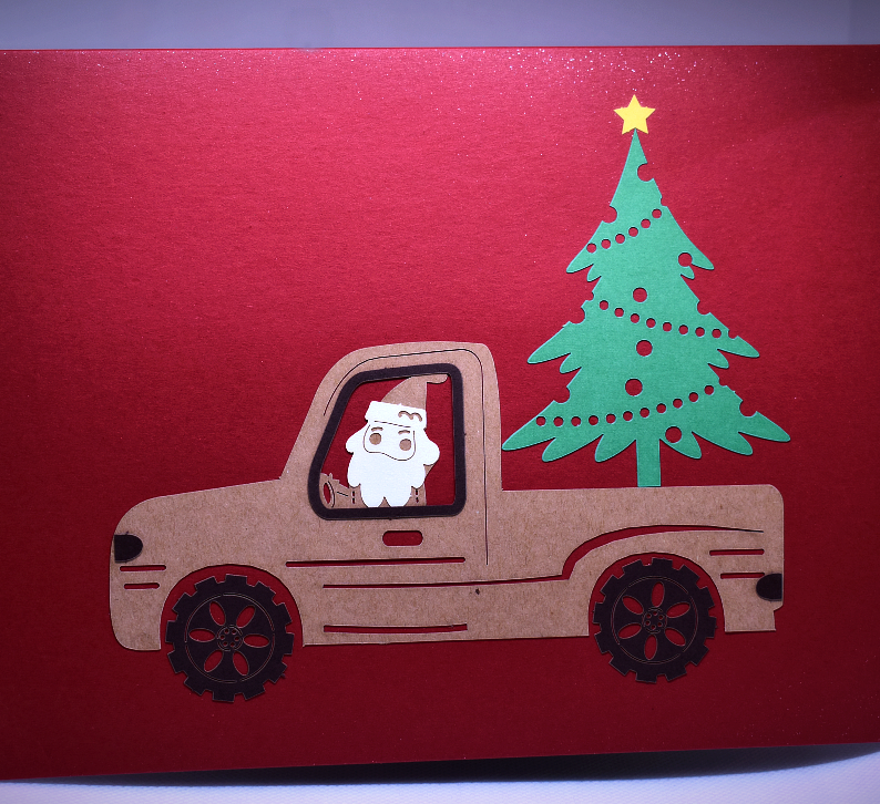 3D Pop-Up Card • Santa Ute - Defence Down Under