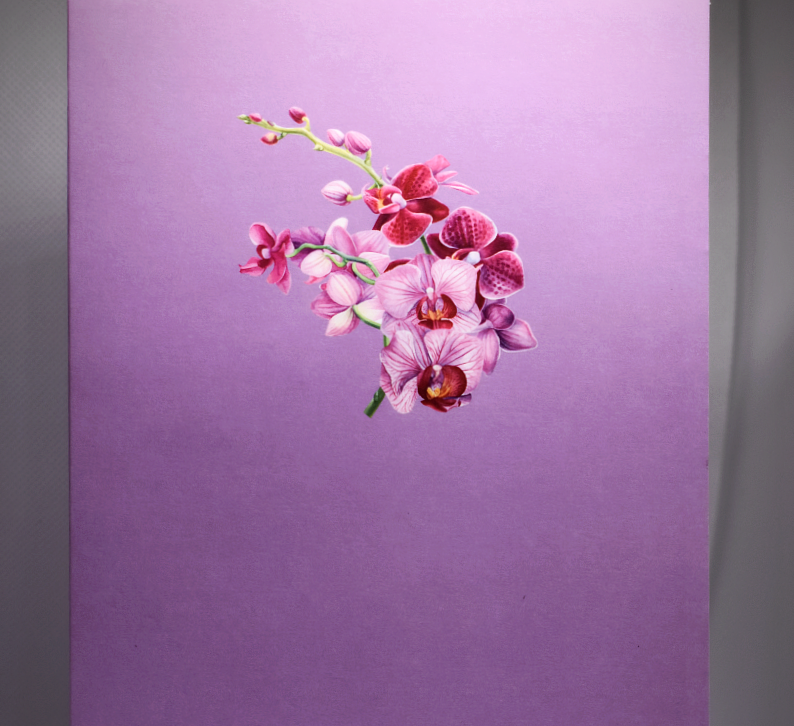 3D Pop-Up Card • Orchid Flower - Defence Down Under