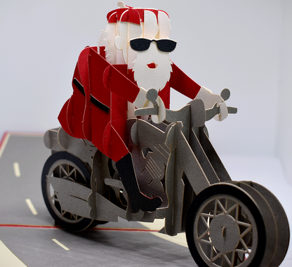 3D Pop-Up Card • Santa Motorbike - Defence Down Under