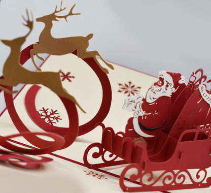 3D Pop-Up Card • Santa Reindeers II - Defence Down Under