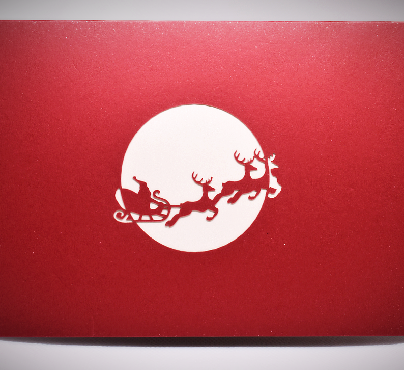 3D Pop-Up Card • Santa Reindeers I - Defence Down Under