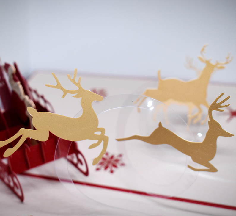 3D Pop-Up Card • Santa Reindeers I - Defence Down Under