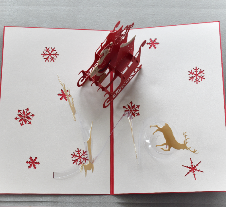 3D Pop-Up Card • Santa Reindeers I - Defence Down Under