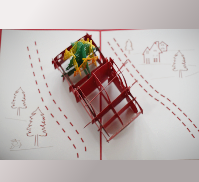 3D Pop-Up Card • Santa Ute - Defence Down Under