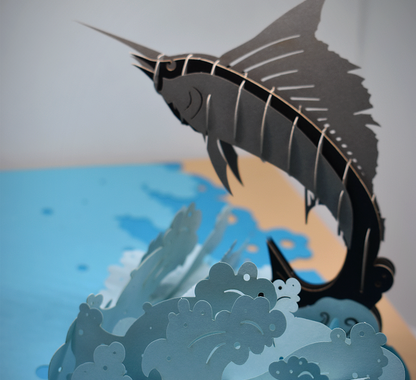 3D Pop-Up Card • Swordfish - Defence Down Under